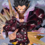 MONKEY D LUFFY GEAR 4 LEO BAZOOKA ONE PIECE FIGUARTS ZERO. Tamashii Nations vuelve a presentar en su colección Figuarts Zero esta figura estática de Monkey D. Luffy en su poderosa transformación Gear 4, ejecutando el ataque Leo Bazooka. Inspirada en el personaje de la serie "One Piece", la figura mide aproximadamente 18 cm y está fabricada en PVC. Presenta una pose de gran dinamismo con expresión feroz, colores intensos y piezas translúcidas que recrean el vapor y la fuerza del ataque. Se muestra en una base con efectos especiales. UNIDADES LIMITADAS.