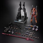 EVA UNIT 02 30TH WITH THE SPEAR OF GAIUS EVANGELION METAL BUILD. Para conmemorar el 30 aniversario de la serie Evangelion , Bandai Spirits presenta una edición especial de METAL BUILD: EVA Unit 02 , ahora equipada con la impresionante Lanza de Cassius y una base personalizada. Este set de figuras de lujo incluye el cuerpo de la Unidad EVA 02 (mismas especificaciones que el lanzamiento de 2019), mejorado con la recién esculpida Lanza de Cassius, de aproximadamente 400 mm de longitud y con acabados transparentes y pintura metalizada para una apariencia premium. La base negra incluida lleva el logo del 30.º aniversario estampado en lámina holográfica e incluye accesorios de exhibición, como piezas especiales para sujetar la lanza y articulaciones para exhibiciones aéreas. Un proyecto colaborativo con la tienda oficial de Evangelion, esta es una pieza central de celebración que los fanáticos no querrán perderse.