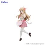 TSUMUGI KOTOBUKI K-ON TRIO-TRY-IT. Furyu introduce en su colección Trio-Try-iT la figura de Tsumugi Kotobuki, una de las cantantes del anime "K-ON!". Fabricada en ATBC-PVC y ABS, mide aproximadamente 22 cm de alto y presenta un acabado de gran calidad. Posando con su cabello al viento y su pierna flexionada con una expresión alegre, tal como se caracteriza su personaje.