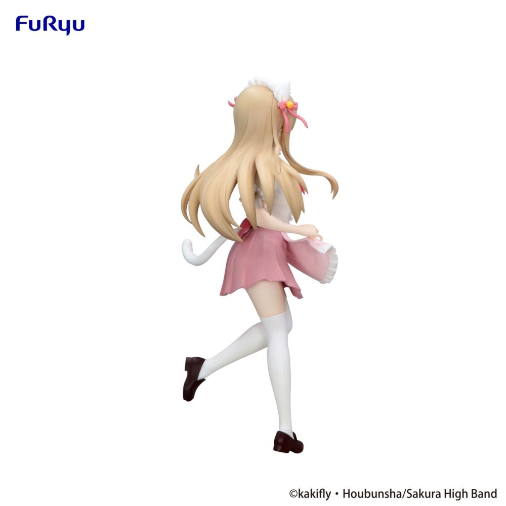 Tsumugi kotobuki k-on trio-try-it. Furyu introduce en su colección trio-try-it la figura de tsumugi kotobuki, una de las cantantes del anime "k-on! ". Fabricada en atbc-pvc y abs, mide aproximadamente 22 cm de alto y presenta un acabado de gran calidad. Posando con su cabello al viento y su pierna flexionada con una expresión alegre, tal como se caracteriza su personaje.