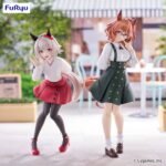 CERREN CHAN UMA MUSUME PRETTY DERBY TTRIO-TRY-IT. Furyu suma a su catálogo Trio-Try-iT la figura de Curren Chan, el ángel de los selfies de "Umamusume: Pretty Derby". Fabricada en ATBC-PVC y ABS, mide 19 cm de alto, saludando con una pose tierna y encantadora siendo fiel a la naturaleza de su personaje.