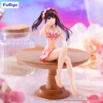 KURUMI TOKISAKI SWIMSUIT PASTEL RED COLOR DATE A LIVE V NOODLE STOPPER. Furyu presenta dentro de su colección Noodle Stopper la figura de Kurumi Tokisaki en su versión de bañador en color rojo pastel, inspirada en su aparición en el anime “Date A Live V". Con una altura aproximada de 15 cm, está fabricada en ATBC-PVC. Se presenta sentada con una pose ideal para colocar en bordes de mesas o baldas de estanterías.