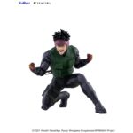 YU OMNIAE SPRIGGAN TENITOL. Furyu incorpora a su línea Tenitol la figura de Yu Ominae, protagonista del anime "Spriggan". Destaca por una pose dinámica y por su musculatura detallada que refleja con precisión las fibras y relieves del cuerpo. El traje A-M presenta arrugas realistas que refuerzan el efecto tridimensional y transmiten una fuerte presencia visual. La figura está pintada, fabricada en PVC y se presenta completamente montada. Mide aproximadamente 13,5 cm de alto e incluye base para su exposición.
