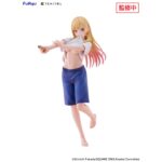 MARIN KITAGAWA GOJO’S GYM UNIFORM MY DRESS-UP DARLING TENITOL TALL. Furyu añade a su colección Tenitol Tall la figura de Marin Kitagawa con el uniforme de gimnasia de Wakana Gojo, basada en su aparición en el anime "My Dress-Up Darling". Está representada poniéndose crema en una postura dinámica y sexy. La figura mide aproximadamente 30 cm y cuenta con una base circular transparente que le aporta estabilidad.