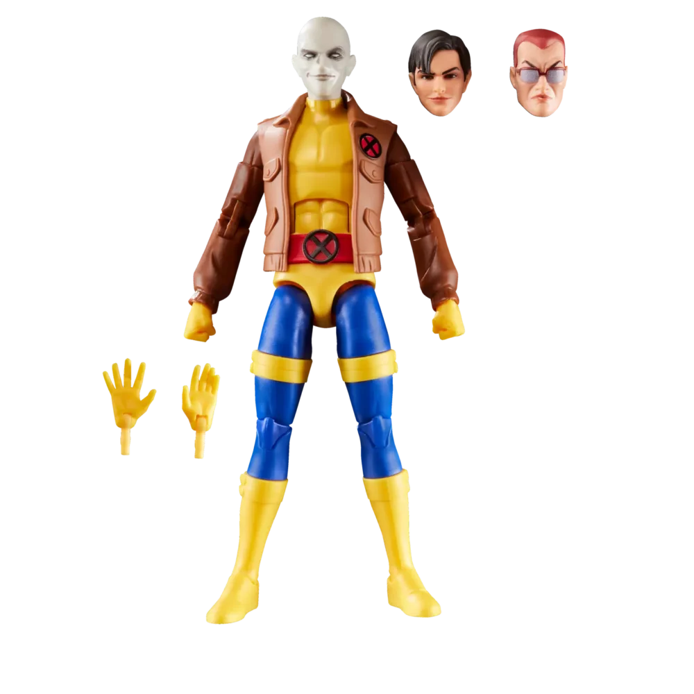 Morph x-men 97. Marvel legends series.  esta figura marvel coleccionable tiene una escala de 15 cm y está inspirada en la apariencia del personaje en la serie x-men '97 de marvel studios. Este set de figura de acción de marvel viene con 4 accesorios, incluyendo 2 cabezas alternativas y un set de manos alternativas. Las figuras de acción marvel de hasbro a escala de 15 cm son ideales para exhibirlas en las colecciones de los fans. Reimagina escenas inspiradas en la serie en tus estantes con los artículos de colección de marvel. Esta figura cuenta con diseño premium y cabeza, brazos y piernas completamente articulables escala de la figura: 15 cm copyright 2025 marvel. Hasbro y todos los términos relacionados son marcas registradas de hasbro.