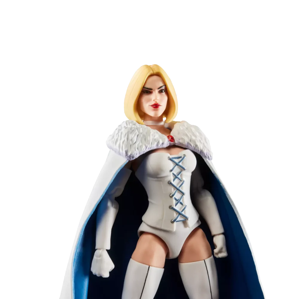 Emma frost x-men 97 marvel legends series. Esta figura marvel coleccionable tiene una escala de 15 cm y está inspirada en la apariencia del personaje en la serie x-men '97 de marvel studios. Este set de figura de acción de marvel viene con 3 accesorios, incluyendo una cabeza y manos alternativas. Las figuras de acción marvel de hasbro a escala de 15 cm son ideales para exhibirlas en las colecciones de los fans. Reimagina escenas inspiradas en la serie en tus estantes con los artículos de colección de marvel. Esta figura cuenta con diseño premium y cabeza, brazos y piernas completamente articulables escala de la figura: 15 cm copyright 2025 marvel. Hasbro y todos los términos relacionados son marcas registradas de hasbro.