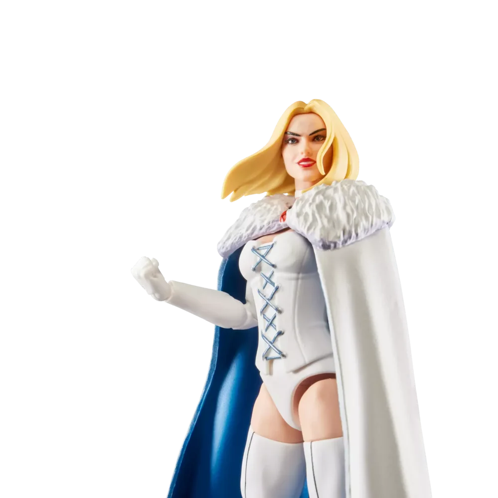 Emma frost x-men 97 marvel legends series. Esta figura marvel coleccionable tiene una escala de 15 cm y está inspirada en la apariencia del personaje en la serie x-men '97 de marvel studios. Este set de figura de acción de marvel viene con 3 accesorios, incluyendo una cabeza y manos alternativas. Las figuras de acción marvel de hasbro a escala de 15 cm son ideales para exhibirlas en las colecciones de los fans. Reimagina escenas inspiradas en la serie en tus estantes con los artículos de colección de marvel. Esta figura cuenta con diseño premium y cabeza, brazos y piernas completamente articulables escala de la figura: 15 cm copyright 2025 marvel. Hasbro y todos los términos relacionados son marcas registradas de hasbro.