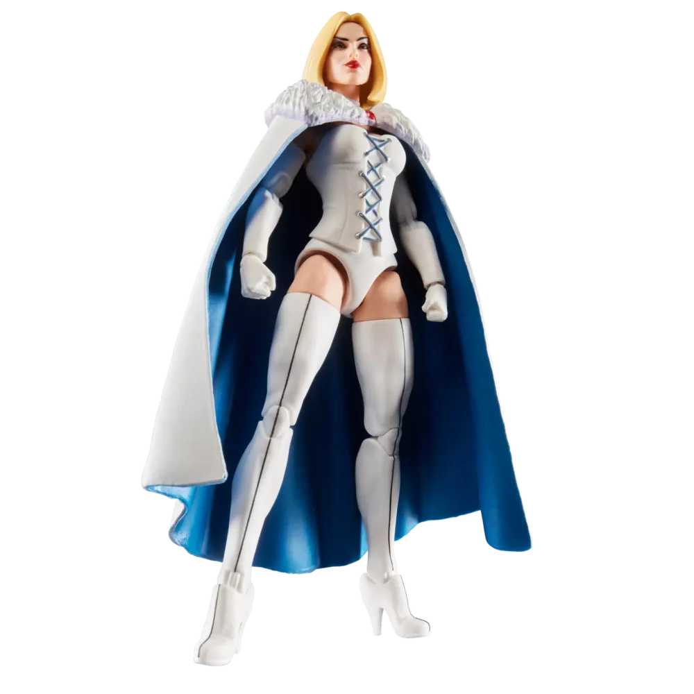 Emma frost x-men 97 marvel legends series. Esta figura marvel coleccionable tiene una escala de 15 cm y está inspirada en la apariencia del personaje en la serie x-men '97 de marvel studios. Este set de figura de acción de marvel viene con 3 accesorios, incluyendo una cabeza y manos alternativas. Las figuras de acción marvel de hasbro a escala de 15 cm son ideales para exhibirlas en las colecciones de los fans. Reimagina escenas inspiradas en la serie en tus estantes con los artículos de colección de marvel. Esta figura cuenta con diseño premium y cabeza, brazos y piernas completamente articulables escala de la figura: 15 cm copyright 2025 marvel. Hasbro y todos los términos relacionados son marcas registradas de hasbro.