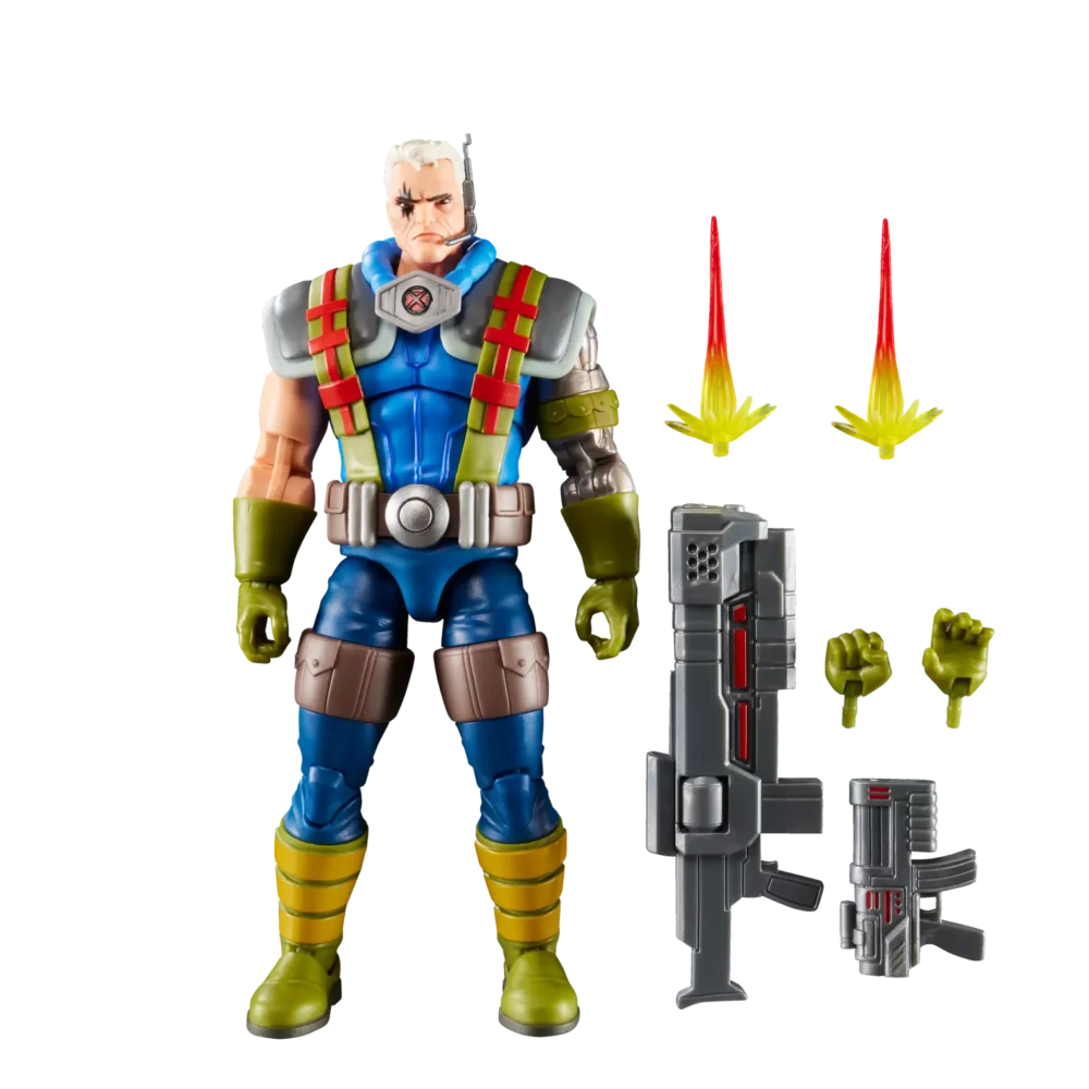Cable x-men 97 marvel legends series. Esta figura marvel coleccionable tiene una escala de 15 cm y está inspirada en la apariencia del personaje en la serie x-men '97 de marvel studios. Este set de figura de acción marvel viene con 6 accesorios, incluyendo un set de manos alternativas, 2 armas y 2 efectos de combate. Las figuras de acción marvel de hasbro a escala de 15 cm son ideales para exhibirlas en las colecciones de los fans. Reimagina escenas inspiradas en la serie en tus estantes con los artículos de colección de marvel. Esta figura cuenta con diseño premium y cabeza, brazos y piernas completamente articulables escala de la figura: 15 cm copyright 2025 marvel. Hasbro y todos los términos relacionados son marcas registradas de hasbro.