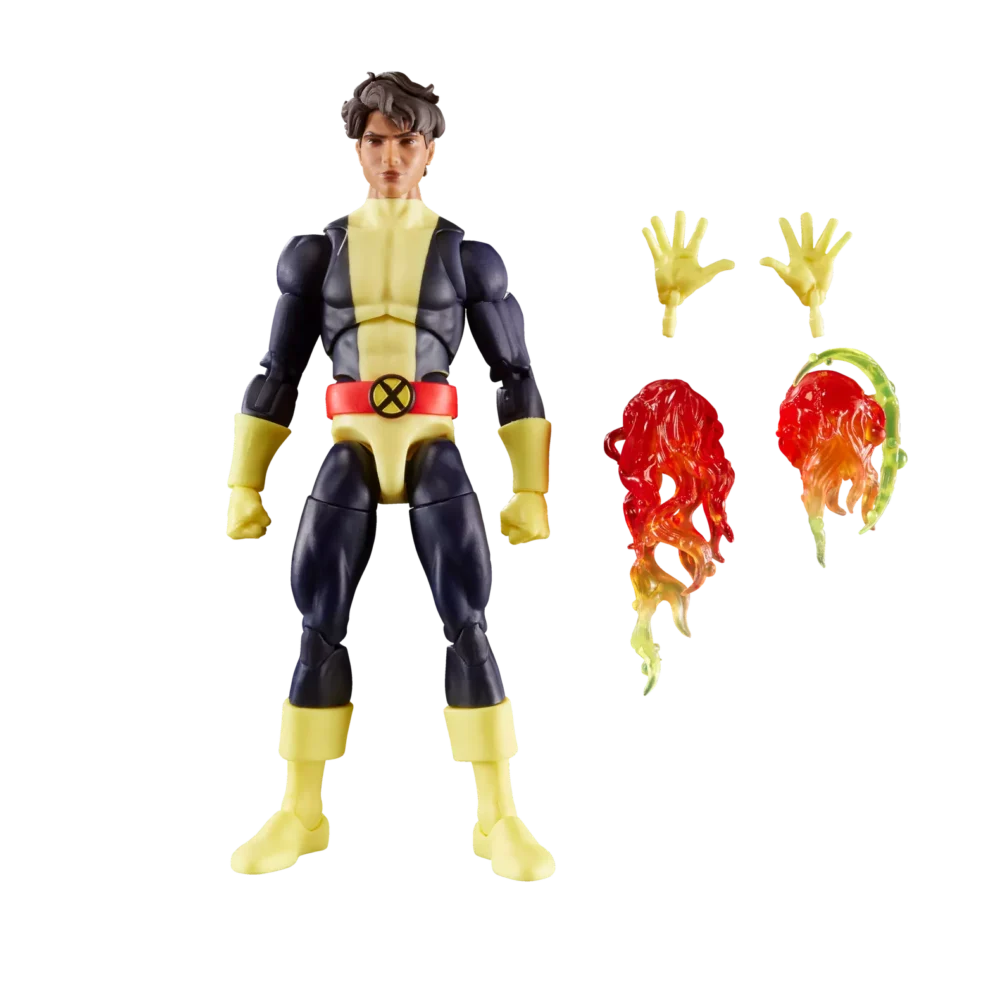 Sunspot x-men 97 marvel legends series. Esta figura marvel coleccionable tiene una escala de 15 cm y está inspirada en la apariencia del personaje en la serie x-men '97 de marvel studios. Este set de figura de acción marvel viene con 4 accesorios, incluyendo manos alternativas y efectos de poder. Las figuras de acción marvel de hasbro a escala de 15 cm son ideales para exhibirlas en las colecciones de los fans. Reimagina escenas inspiradas en la serie en tus estantes con los artículos de colección de marvel. Esta figura cuenta con diseño premium y cabeza, brazos y piernas completamente articulables escala de la figura: 15 cm copyright 2025 marvel. Hasbro y todos los términos relacionados son marcas registradas de hasbro.