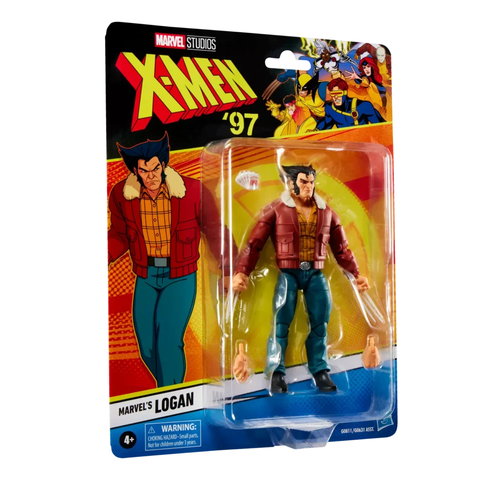 Logan x-men 97 marvel legends series. Esta figura marvel coleccionable tiene una escala de 15 cm y está inspirada en la apariencia del personaje en la serie x-men '97 de marvel studios. Este set de figura de acción marvel viene con 3 accesorios, incluyendo manos alternativas para que los exhibas con sus garras o sin ellas o sosteniendo una mano de cartas. Las figuras de acción marvel de hasbro a escala de 15 cm son ideales para exhibirlas en las colecciones de los fans. Reimagina escenas inspiradas en la serie en tus estantes con los artículos de colección de marvel. Esta figura cuenta con diseño premium y cabeza, brazos y piernas completamente articulables escala de la figura: 15 cm copyright 2025 marvel. Hasbro y todos los términos relacionados son marcas registradas de hasbro.