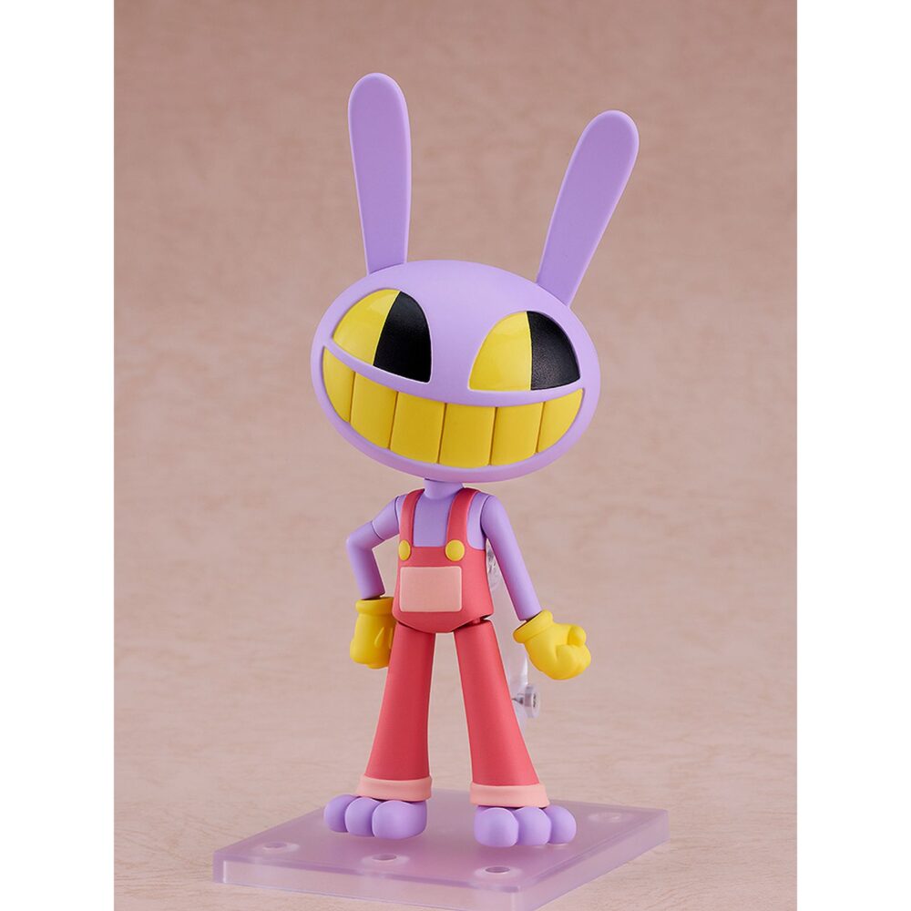 Jax the amazing digital circus nendoroid. Good smile company incorpora a su colección nendoroid esta figura de jax, inspirada en su personaje de la serie de animación generada por ordenador "the amazing digital circus". Con una altura aproximada de 13 cm, incluye 3x placas faciales (sonriente, enfadado y haciendo pucheros), 1x llave, manos intercambiables, 1x base con soporte transparente y otros accesorios opcionales que permiten recrear múltiples poses. Ideal para exponer con pomni fig 10 cm the amazing digital circus nendoroid (se venden por separado).