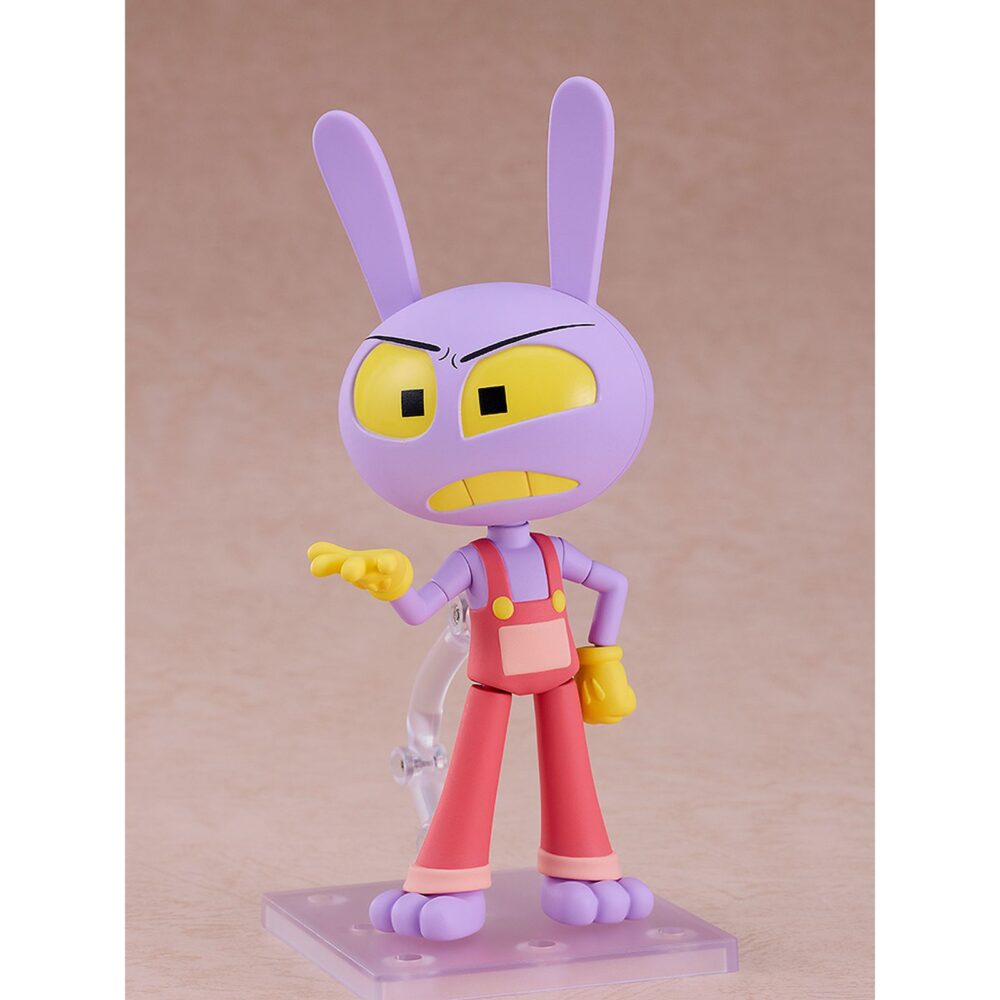 Jax the amazing digital circus nendoroid. Good smile company incorpora a su colección nendoroid esta figura de jax, inspirada en su personaje de la serie de animación generada por ordenador "the amazing digital circus". Con una altura aproximada de 13 cm, incluye 3x placas faciales (sonriente, enfadado y haciendo pucheros), 1x llave, manos intercambiables, 1x base con soporte transparente y otros accesorios opcionales que permiten recrear múltiples poses. Ideal para exponer con pomni fig 10 cm the amazing digital circus nendoroid (se venden por separado).