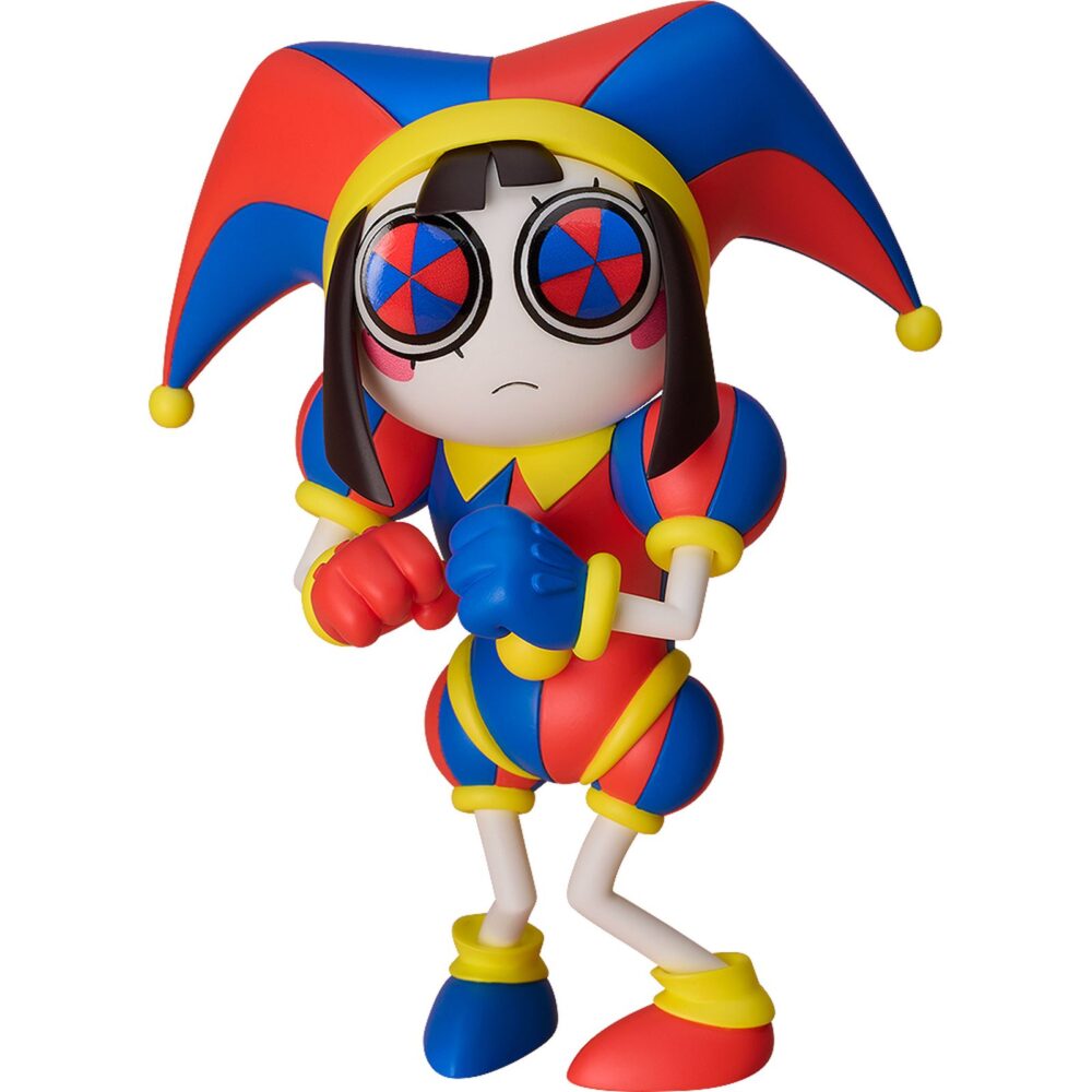 Pomni the amazing digital circus pop up parade. Good smile company suma a su línea pop up parade la figura de pomni, del popular programa de animación generada por ordenador "the amazing digital circus". Con una altura aproximada de 11 cm, esta figura no articulada se presenta con su colorido traje y cuenta con una base circular transparente para exhibición. Ideal para exponer con jax the amazing digital circus nendoroid (se venden por separado).