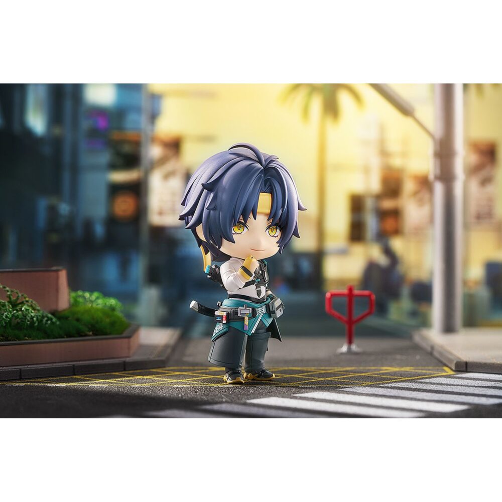Harumasa asaba zenless zone zero nendoroid. Good smile arts shanghai presenta en su colección nendoroid la figura de asaba harumasa, miembro de la hollow special operations section 6 en el videojuego "zenless zone zero". Esta figura articulada de aproximadamente 10 cm incluye 3x placas faciales (sonriente, cansado y dolorido), 1x arco, 1x flecha, 1x carcaj, 1x medicamento, 1x taza de café, 2x manos y otras partes para recrear diferentes poses. Viene con base cuadrada transparente para exposición.