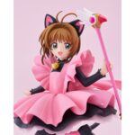 SAKURA KINOMOTO: BLACK CAT COSTUME CARDCAPTOR SAKURA POP UP PARADE L. Good Smile Company introduce en la línea Pop Up Parade L la figura de Sakura Kinomoto con disfraz de gato negro, inspirada en su personaje del anime "Cardcaptor Sakura". Esta figura de unos 22 cm combina una presencia impactante con la accesibilidad de la colección, e incluye base circular transparente para exposición.