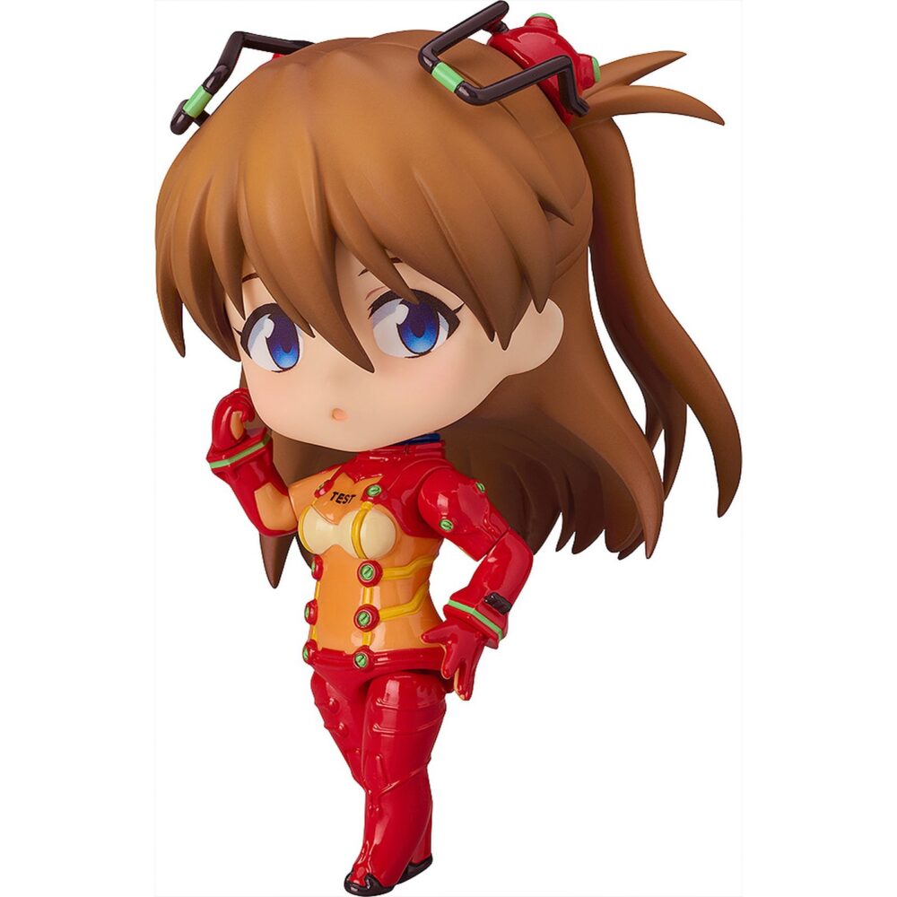 Shikinami asuka langley plugsuit version evangelion 2. 0 you can not advence nendoroid. Good smile presenta la figura articulada nendoroid de asuka shikinami langley con su traje de pruebas, inspirada en la película de animación "evangelion: 2. 0 you can (not) advance" (perteneciente a la tetralogía "rebuild of evangelion"). Incluye: 3x placas faciales intercambiables (sonrojada, guiñando un ojo y sonriente),1x teléfono móvil y otras piezas opcionales para diferentes poses. Mide aproximadamente 10 cm de alto y viene con base expositora transparente incluida.