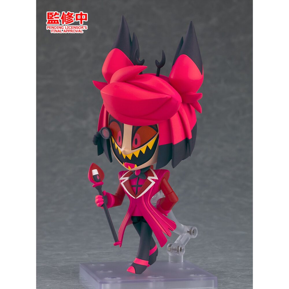 Alastor hazbin hotel nendoroid. Good smile company presenta dentro de su colección nendoroid la figura de 13 cm de alastor, el demonio de la radio de la serie de animación "hazbin hotel". Esta figura articulada incluye 3x expresiones faciales (sonriente, siniestra y demoníaca), 1x micrófono, 1x base transparente para exposición y accesorios opcionales para recrear sus características poses.
