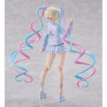 OMGKAWAIIANGEL NEEDY STREAMER OVERLOAD FIGMA. Good Smile Company incorpora a su colección Figma la figura de OMG Kawaii Angel, la protagonista del videojuego "Needy Streamer Overload". Esta figura articulada de 15 cm de altura incluye 4x placas faciales (sonriente, alegre, guiñando un ojo y asustada), 1x gato y 6x manos intercambiables. Se presenta con su característico traje azul (decorado con lazos y corazones) y las típicas coletas que le aportan dinamismo. Como parte de la colección cuenta con su base hexagonal semitransparente con el logotipo de Figma.