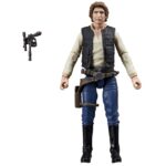 HAN SOLO VINTAGE COLLECTION STAR WARS RETURN OF THE JEDI. Hasbro presenta dentro de su colección The Vintage Collection la figura articulada Han Solo, inspirada en su aparición en la película "Star Wars: A New Hope" (o "Star Wars: Una nueva esperanza" en España). Mide 9,5 cm de altura e incluye 1x blaster como accesorio. Se presenta en un blíster estilo vintage. UNIDADES LIMITADAS.