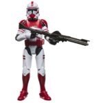 IMPERIAL SHOCK TROOPER VINTAGE COLLECTION STAR WARS THE CLONE WARS. Hasbro introduce a su colección The Vintage Collection la figura articulada de un soldado de choque imperial, inspirada en su aparición en la serie de animación "Star Wars: The Clone Wars". Mide 9,5 cm de altura e incluye 2x blaster (uno largo y otro corto). Se presenta en un blíster estilo vintage. UNIDADES LIMITADAS.