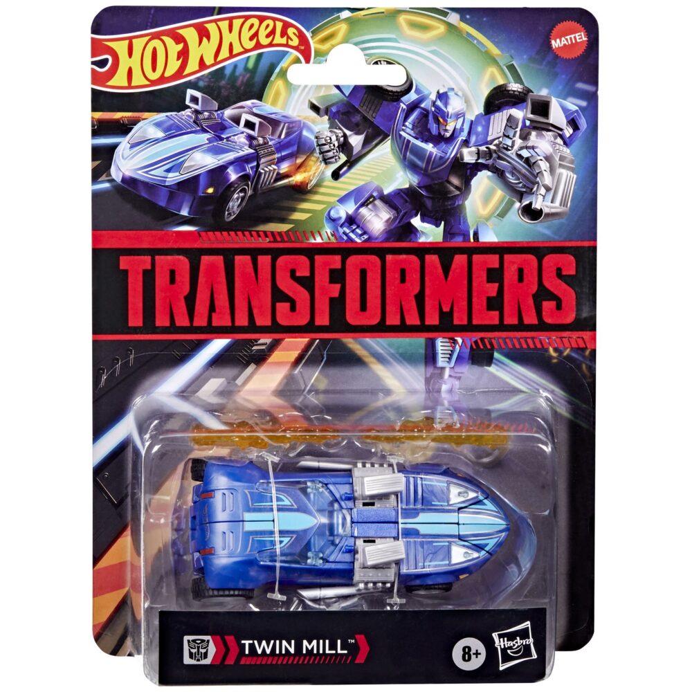 Twin mill transformers collaborative hot weels x transformers. Hasbro añade a su colección transformers collaborative esta figura del emblemático vehículo twin mill de la marca hot wheels. Mide 12,5 cm y se convierte de vehículo a robot en 21 pasos. En el modo coche presenta un diseño de carreras aerodinámico con sus legendarios motores gemelos. Incluye 2x efectos de llamarada que pueden fijarse en ambos modos y que le dan aspecto de velocidad. Unidades limitadas.