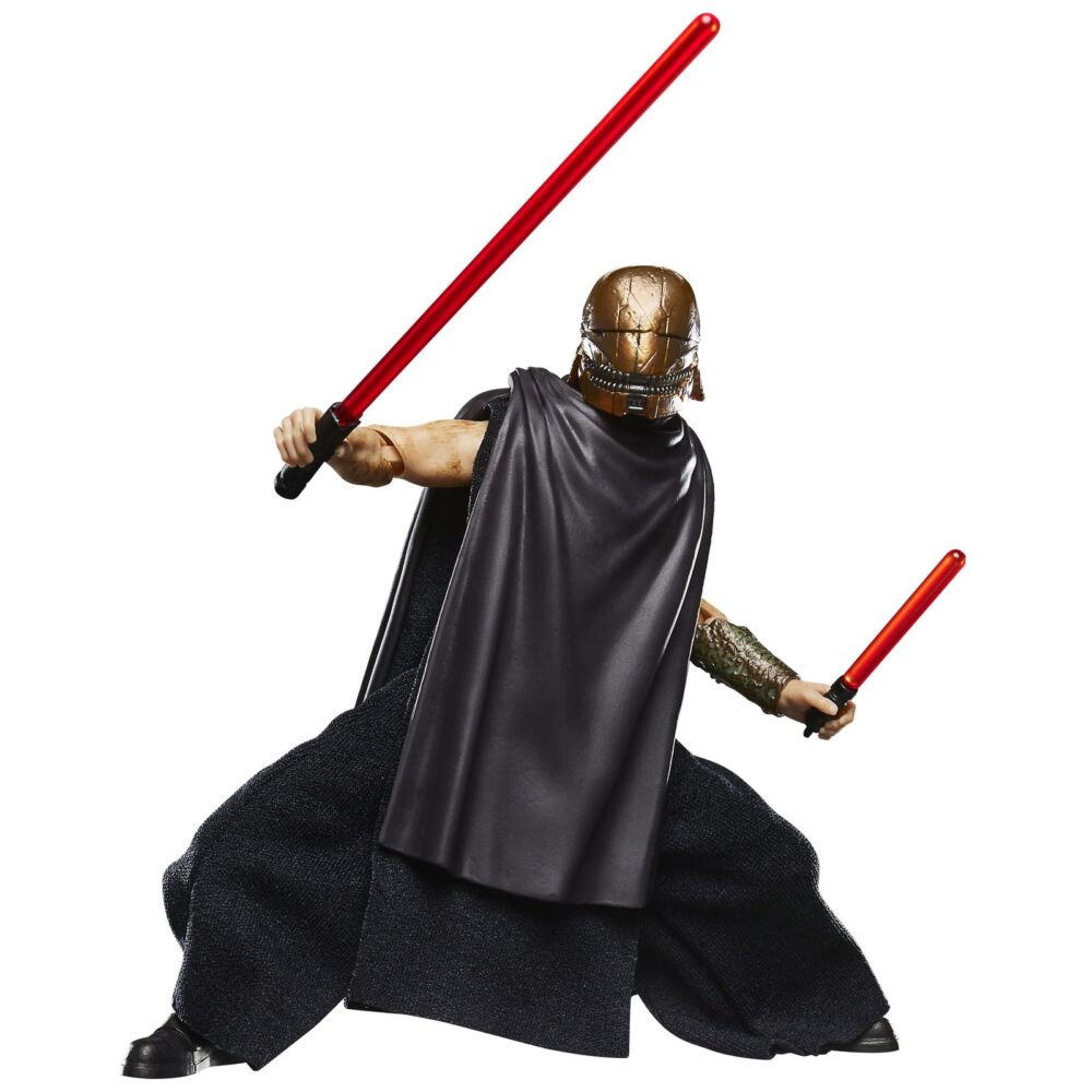 The stranger qimir black series star wars the acolyte. Hasbro incorpora a la colección the black series esta figura premium de "el extraño", también conocido como qimir, inspirada en su aparición la serie "star wars: the acolyte" ("star wars: el acólito" en españa). Mide aproximadamente 15 cm y presenta un diseño fiel al personaje, con acabados de alta calidad y múltiples puntos de articulación. Incluye 2x sables de luz (uno largo y uno corto) y 1x cabeza intercambiable con su terrorífico casco. Se presenta en una caja con ventana. Unidades limitadas.