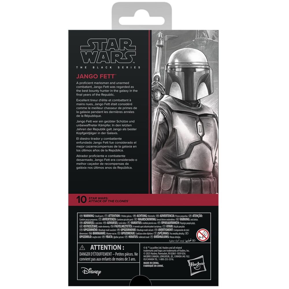 Jango fett black series star wars attack of the clones. Hasbro incorpora a la colección the black series esta figura premium de jango fett, el cazarrecompensas mandaloriano, inspirada en su aparición película "star wars: attack of the clones" ("star wars: el ataque de los clones" en españa). Mide aproximadamente 15 cm y presenta un diseño fiel al personaje, con acabados de alta calidad y múltiples puntos de articulación. Incluye 1x casco extraíble, 1x mochila propulsora y 2x blásters. Se presenta en una caja con ventana. Unidades limitadas.