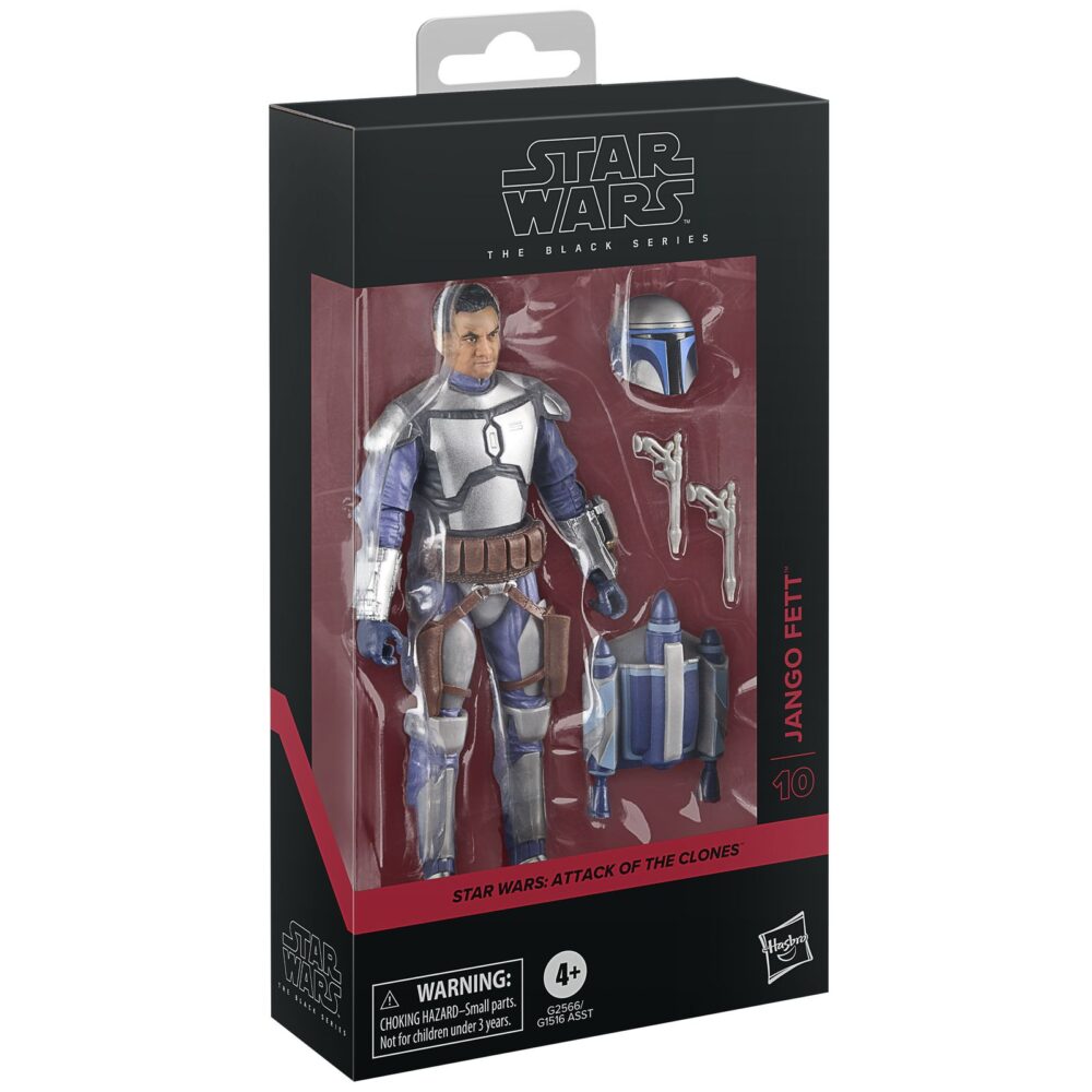 Jango fett black series star wars attack of the clones. Hasbro incorpora a la colección the black series esta figura premium de jango fett, el cazarrecompensas mandaloriano, inspirada en su aparición película "star wars: attack of the clones" ("star wars: el ataque de los clones" en españa). Mide aproximadamente 15 cm y presenta un diseño fiel al personaje, con acabados de alta calidad y múltiples puntos de articulación. Incluye 1x casco extraíble, 1x mochila propulsora y 2x blásters. Se presenta en una caja con ventana. Unidades limitadas.