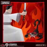 SAMURAI JACK 5 POINTS. Mezco presenta dentro de su colección 5 Points esta figura articulada de 9,5 cm del protagonista de la serie animada "Samurai Jack" de Cartoon Network. Este noble samurái está equipado con 5x brazos intercambiables (2x para pose, 1x para sostener la vaina y 2x para empuñar la katana), 2x partes inferiores para representarle erguido o con las rodillas flexionadas, 1x katana y 1x vaina. Se presenta en blíster retro. Ideal para exhibir con Mad Jack y con Aku (se venden por separado).