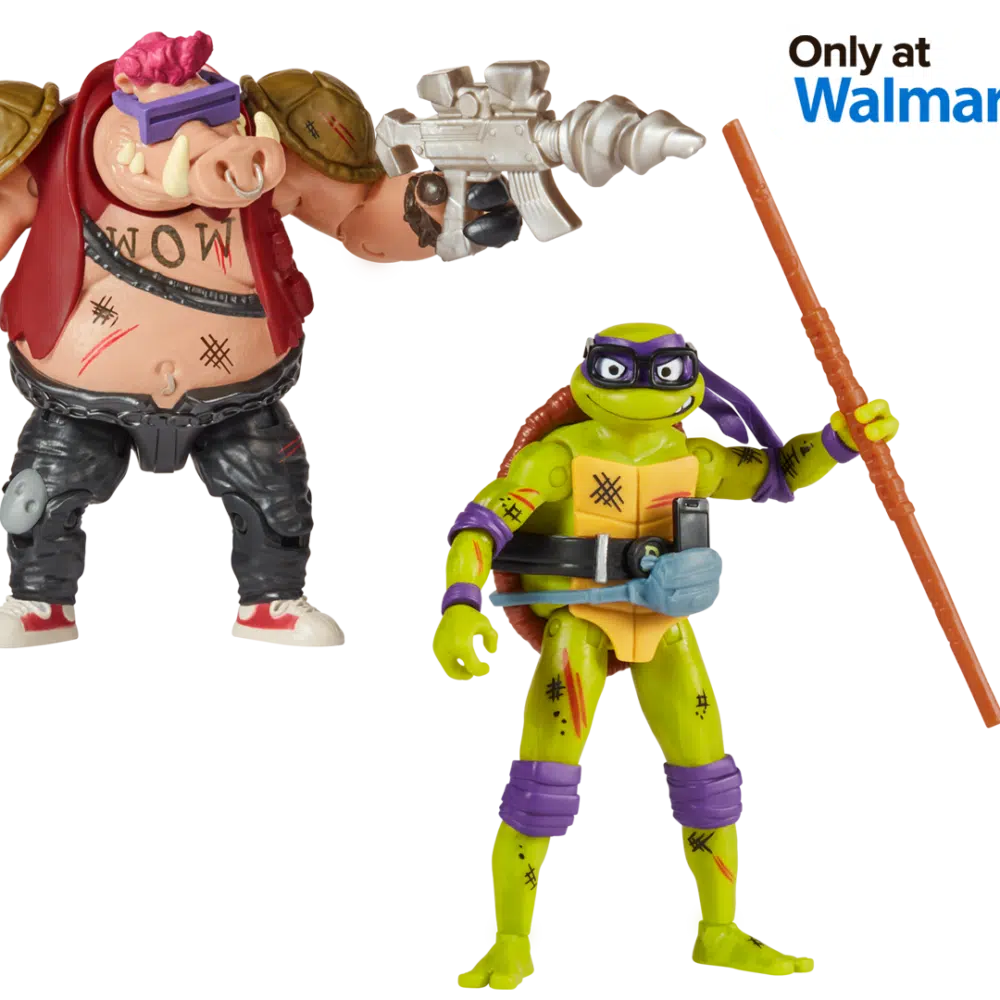 Donatello vs. Bebop figuras las tortugas ninja. Prepárate para una batalla épica con el pack de 2 figuras donatello vs bebop de teenage mutant ninja turtles.  ambas figuras están muy detalladas, con arañazos, cicatrices y moratones de su batalla. Las figuras vienen en una caja con una ventana de visualización que contiene un diorama de fondo con llamativas ilustraciones sobre el que se pueden colocar las figuras. Se puede exhibir junto a , los dioramas se pueden juntar para crear una emocionante escena de fondo. (se venden por separado). Auténtico: don mide 11,4 cm y bebop 10,8 cm. Ambas figuras están muy detalladas y presentan cicatrices de batalla. Extremadamente móviles: donnie tiene 12 puntos de articulación y bebop 13 para conseguir poses de lucha llenas de acción. Accesorios: cada figura viene con sus propios accesorios de armas diorama de fondo: incluye un llamativo diorama ilustrado que sirve de telón de fondo para la batalla entre donnie y bebop.