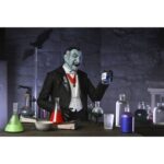 ULTIMATE GRANDPA MUNSTER THE MUNSTERS. Neca incorpora a su colección Ultimate Scale Action esta figura articulada del abuelo Munster basada en el personaja de la serie de televisión de los años 60 “The Munsters” ("La familia Monster" en España). Mide aproximadamente 18 cm y cuenta con un diseño detallado que captura el encanto travieso del personaje interpretado por Al Lewis. Incluye 1x capa de tela, 2x cabezas intercambiables, 5x manos adicionales, 1x pala y 3x vitrales diferentes. Se presenta en una caja con ventana y solapa frontal.