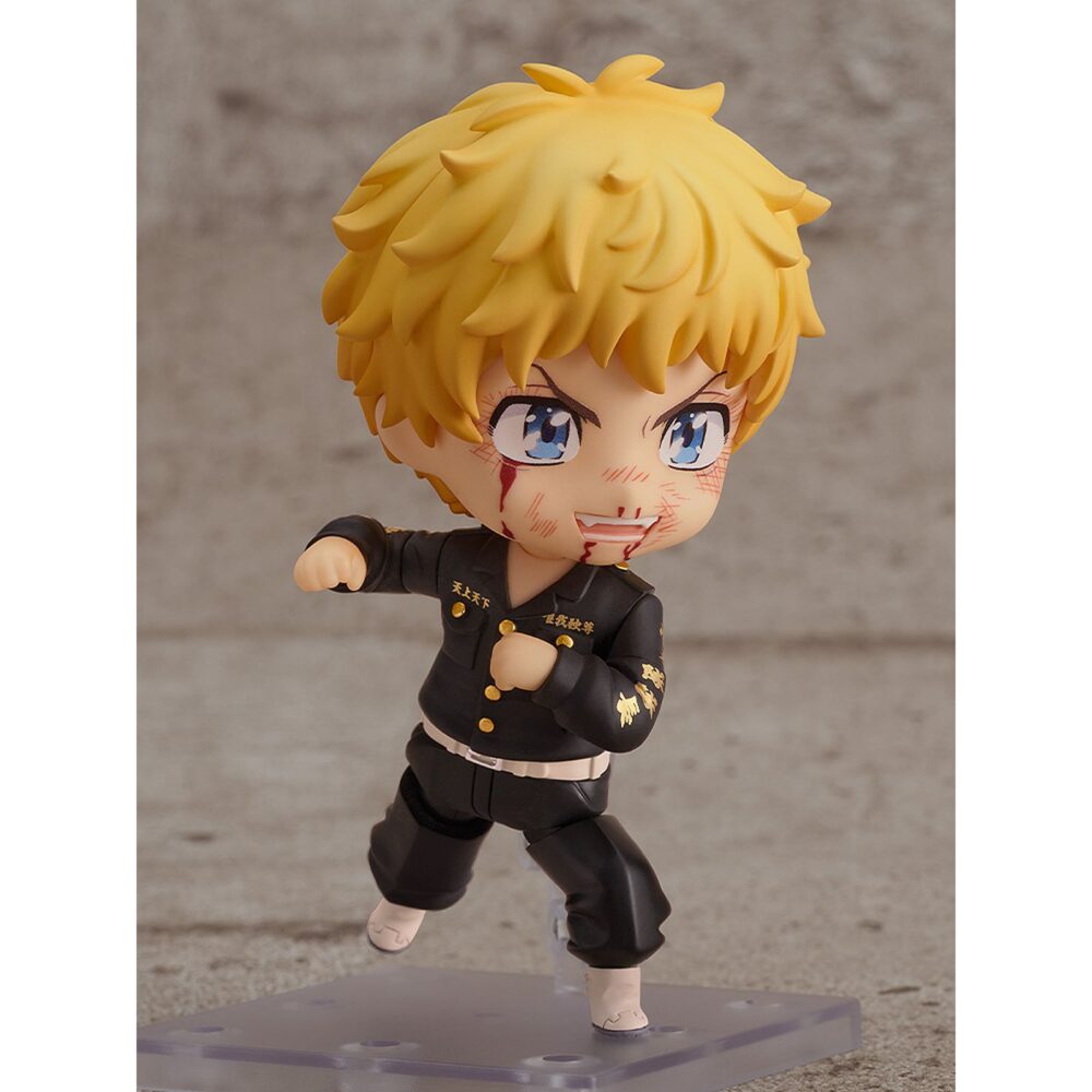 Takemichi hanagaki tokyo revengers nendoroid. Orange rouge presenta, dentro de su colección nendoroid, la figura de takemichi hanagaki, protagonista del anime "tokyo revengers". Esta figura articulada de 10 cm incluye 3x placas faciales (sonriente, de combate y llorando), 1x bolsa de patatas y otros complementos para múltiples poses. También incluye 1x tarta de cumpleaños para celebrar el 5º aniversario del anime, el 10º de la creación de orange rouge y propio cumpleaños del personaje. Viene con base transparente para exposición.