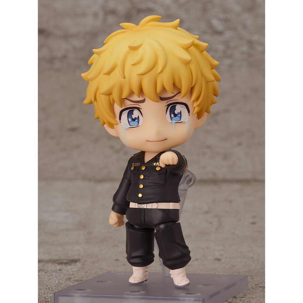Takemichi hanagaki tokyo revengers nendoroid. Orange rouge presenta, dentro de su colección nendoroid, la figura de takemichi hanagaki, protagonista del anime "tokyo revengers". Esta figura articulada de 10 cm incluye 3x placas faciales (sonriente, de combate y llorando), 1x bolsa de patatas y otros complementos para múltiples poses. También incluye 1x tarta de cumpleaños para celebrar el 5º aniversario del anime, el 10º de la creación de orange rouge y propio cumpleaños del personaje. Viene con base transparente para exposición.