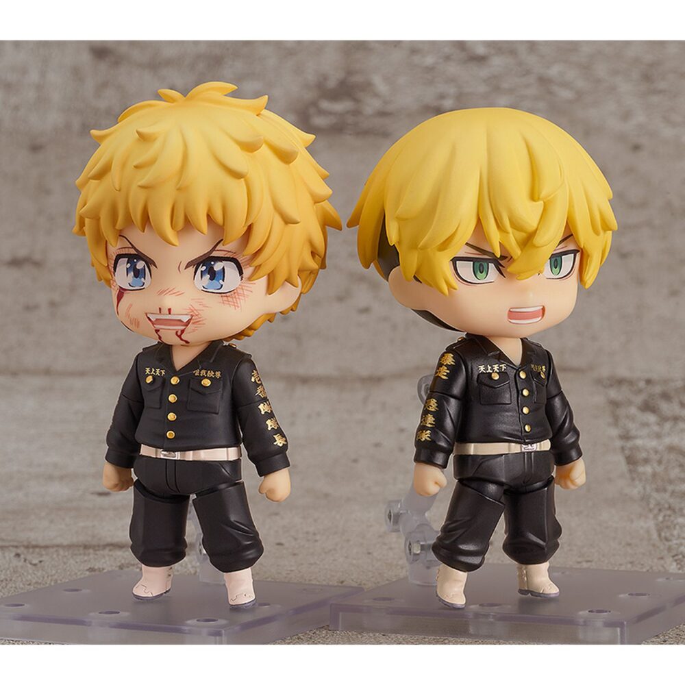 Takemichi hanagaki tokyo revengers nendoroid. Orange rouge presenta, dentro de su colección nendoroid, la figura de takemichi hanagaki, protagonista del anime "tokyo revengers". Esta figura articulada de 10 cm incluye 3x placas faciales (sonriente, de combate y llorando), 1x bolsa de patatas y otros complementos para múltiples poses. También incluye 1x tarta de cumpleaños para celebrar el 5º aniversario del anime, el 10º de la creación de orange rouge y propio cumpleaños del personaje. Viene con base transparente para exposición.