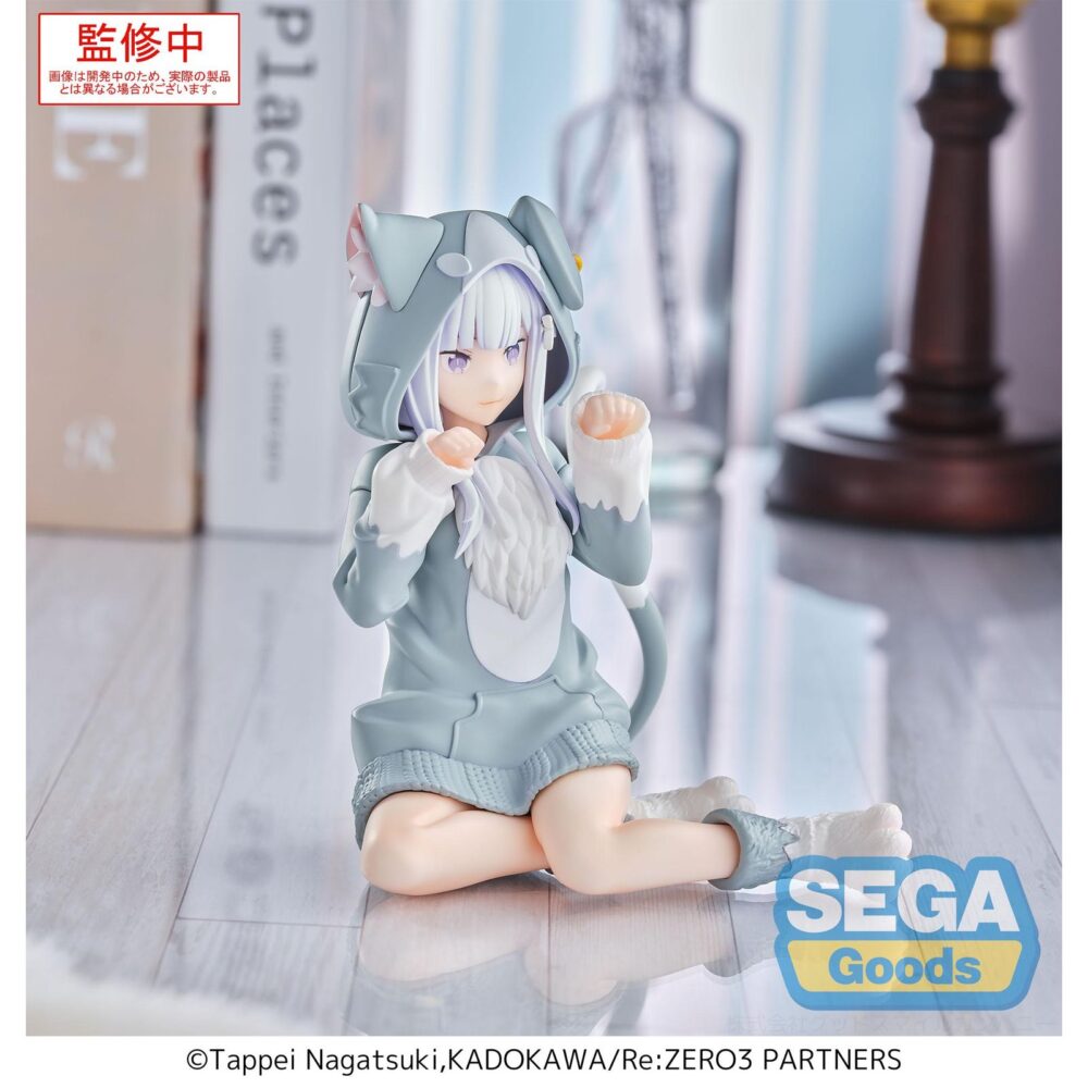EMILIA MOFUMOFU PACK RE:ZERO: STARTING LIFE IN ANOTHER WORLD YUMEMIRIZE. Sega presenta esta figura de Rem dentro del pack Mofumofu, como parte de su colección Yumemirize. Esta basada en el anime "Re:ZERO -Starting Life in Another World-", mide 10 cm de alto, está fabricada en PVC y muestra al personaje en una tierna pose. Ideal para exponer con las figuras  (se venden por separado): RAM MOFUMOFU PACK RE:ZERO: STARTING LIFE IN ANOTHER WORLD YUMEMIRIZE. REM MOFUMOFU PACK RE:ZERO: STARTING LIFE IN ANOTHER WORLD YUMEMIRIZE.