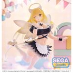 MISAKI SHOKUHOU FALLEN ANGEL MAID A CERTAIN SCIENTIFIC RAILGUN T LUMINASTA. Sega introduce en su colección Luminasta esta figura de Misaki Shokuhou con atuendo de doncella celestial, inspirada en la serie "A Certain Scientific Railgun T". Con una altura de aproximadamente 20 cm, está fabricada en PVC con un diseño detallado sobre una base decorada con corazones.