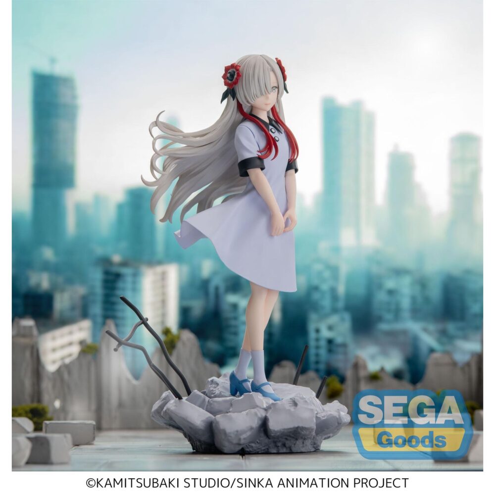 Sekai yorukawa kamitsubaki city under construction luminasta. Sega suma a su colección luminasta la figura de sekai yorukawa, personaje del anime "kamitsubaki city under construction". Mide aproximadamente 21 cm de alto y está fabricada en pvc. Representa con fidelidad su estética y cuenta con una base con forma de escombros que le proporciona estabilidad. Ideal para exponer con kafu morisaki figura 21 cm kamitsubaki city under construction luminasta (se venden por separado).