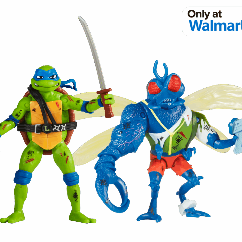 Leonardo vs. Super fly figuras las tortugas ninja. Prepárate para una batalla épica con el pack de 2 figuras leonardo vs super fly de teenage mutant ninja turtles.  ambas figuras están altamente detalladas con arañazos, cicatrices y moratones de su batalla. Las figuras vienen en una caja con ventana que incluye un llamativo diorama de fondo ilustrado sobre el que colocar las figuras. Se puede exhibir junto a donatello vs. Bebop figuras las tortugas ninja, los dioramas se pueden juntar para crear una emocionante escena de fondo. (se venden por separado). Auténtico: leo mide 11,4 cm y super fly 10,8 cm. Ambas figuras están muy detalladas y presentan cicatrices de batalla. Extremadamente móviles: leo y super fly tienen hasta 12 puntos de articulación para adoptar posturas de combate llenas de acción accesorios: cada figura viene con sus propios accesorios para armas diorama de fondo: presenta un llamativo diorama ilustrado que proporciona un gran telón de fondo para la batalla entre leo y super fly