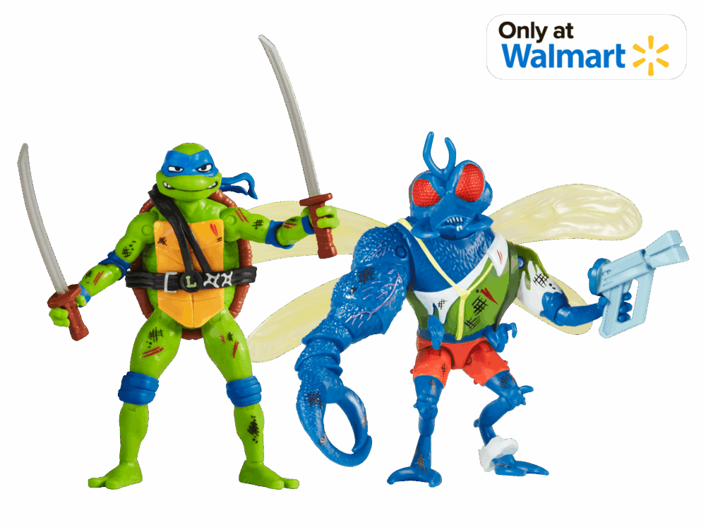 Leonardo vs. Super fly figuras las tortugas ninja. Prepárate para una batalla épica con el pack de 2 figuras leonardo vs super fly de teenage mutant ninja turtles.  ambas figuras están altamente detalladas con arañazos, cicatrices y moratones de su batalla. Las figuras vienen en una caja con ventana que incluye un llamativo diorama de fondo ilustrado sobre el que colocar las figuras. Se puede exhibir junto a donatello vs. Bebop figuras las tortugas ninja, los dioramas se pueden juntar para crear una emocionante escena de fondo. (se venden por separado). Auténtico: leo mide 11,4 cm y super fly 10,8 cm. Ambas figuras están muy detalladas y presentan cicatrices de batalla. Extremadamente móviles: leo y super fly tienen hasta 12 puntos de articulación para adoptar posturas de combate llenas de acción accesorios: cada figura viene con sus propios accesorios para armas diorama de fondo: presenta un llamativo diorama ilustrado que proporciona un gran telón de fondo para la batalla entre leo y super fly