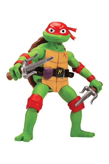 Raphael tortugas ninja caos mutante figura gigante. ¡cowabunga-las tortugas ninja están de vuelta! Rafael mide aprox. 30 cm de alto, incluido el arma, con un diseño fiel al de la película. Raphael es un bocazas y tiene grandes sueños, que (sin ningún orden en particular) incluyen dar un puñetazo tan fuerte a alguien que vomite y convertirse en luchador de artes marciales mixtas. Juntos, él y sus hermanos salen de las alcantarillas hacia la ciudad, luchan contra el crimen y aprenden la importancia de trabajar juntos. Características: raph mide 30 cm de alto y está muy detallado con un diseño personalizado y decoraciones a juego con su personaje de la película. Raph tiene 7 puntos de movimiento para conseguir fantásticas posiciones de combate llenas de acción. Raph está listo para la batalla con su icónico gemelo tsai.
