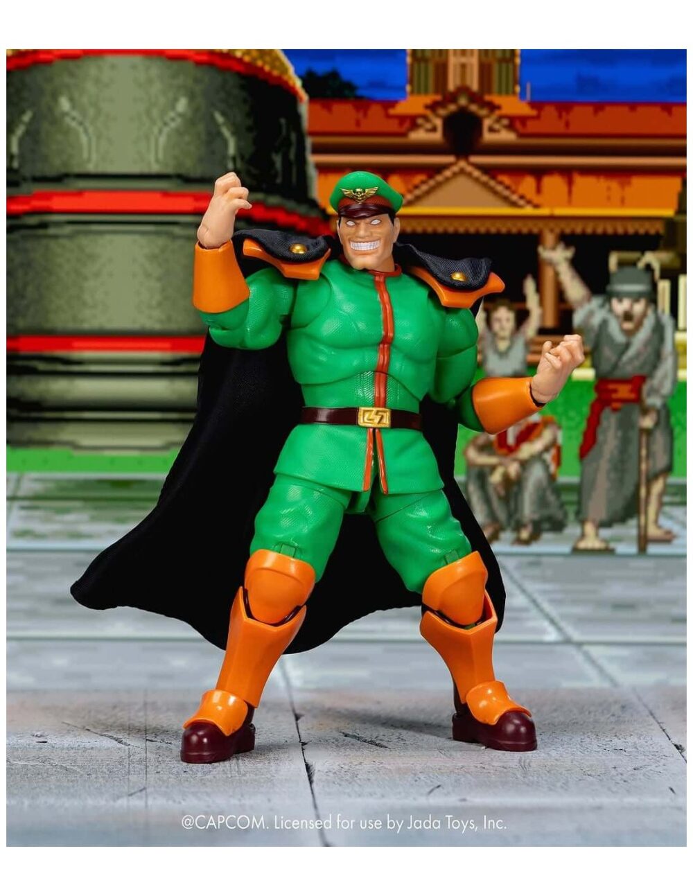 M bison deluxe player 2 exclusive ultra street fighter ii. Jada toys presenta la figura de bison. Tiene una altura de 17 cm y está basada en el personaje de los videojuegos "street fighter". Incluye 3x cabezas extras, 2x pares de manos, 1x efecto de agua, 2x efectos de fuego y 1x base con soporte articulado. Adéntrate en el mundo de la dominación definitiva con la figura de acción a escala 1:12 de m. Bison (exclusiva de jugador 2 deluxe) de ultra street fighter ii de jada toys. Con su color verde jugador 2, esta versión exclusiva del despiadado líder de shadaloo aporta una nueva amenaza y una energía electrizante al combate. Ya sea desatando su psycho power o flotando amenazante sobre sus enemigos, m. Bison es la encarnación de la maldad pura e implacable. Este set premium está repleto de accesorios potentes: (4) esculturas de cabeza completas, incluyendo dos expresiones totalmente nuevas exclusivas de este lanzamiento, (2) esculturas de cabeza adicionales para tu m. Bison jugador 1, (3) pares de manos, accesorio de cuerpo en llamas con base de exhibición, pieza de efecto psycho crusher, pieza de efecto psycho power y base. Unidades limitadas.