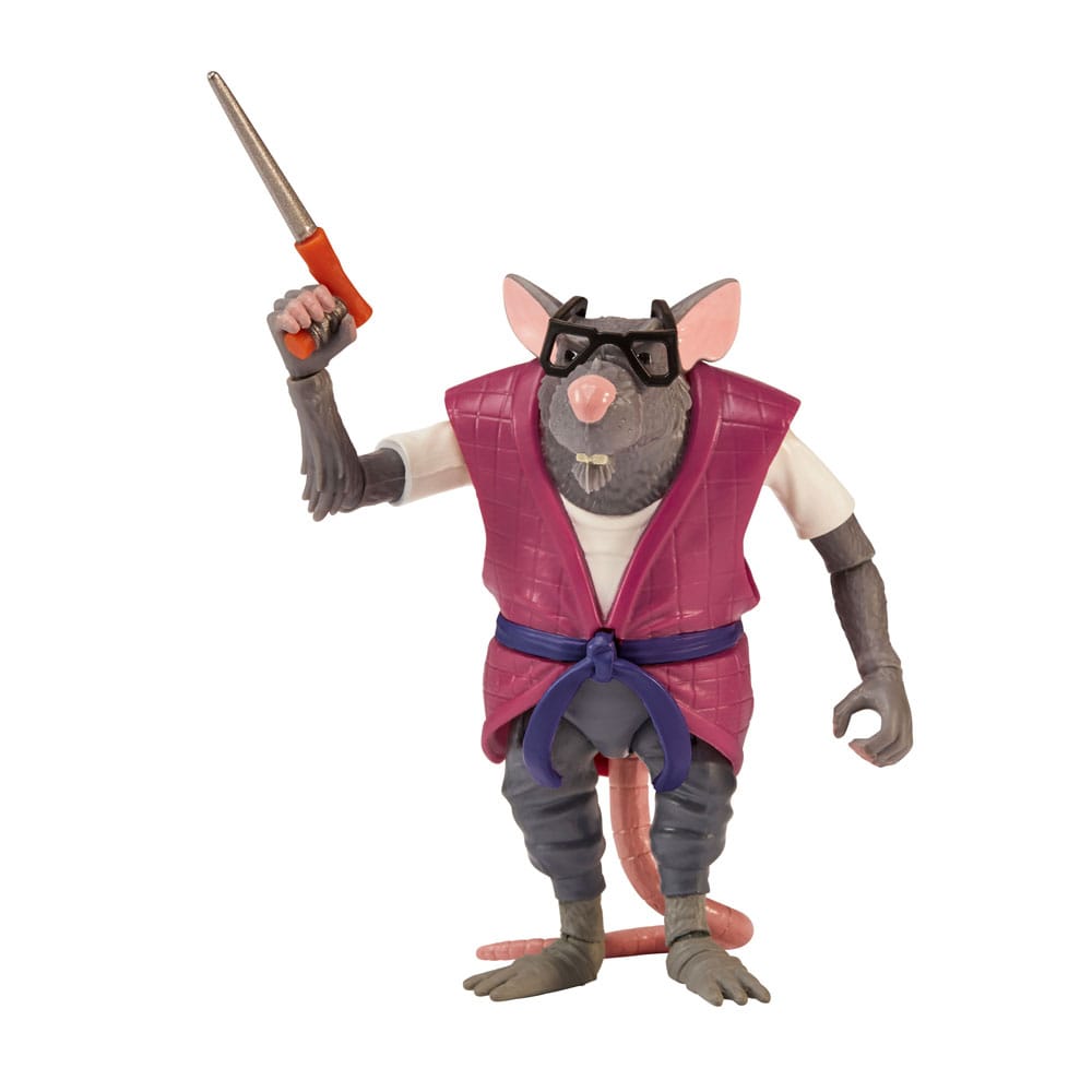 Splinter tortugas ninja: mutant mayhem figura. «sensei». Maestro. Mutante. Rival. Padre. De todos sus papeles, splinter es el que más ha apreciado la paternidad. Cuando sus hijos se convierten en las tortugas ninja mutantes adolescentes, buscan un mundo más allá de la casa de alcantarilla que splinter construyó para ellos. Con su entrenamiento y algunos consejos paternales de última hora, las tortugas luchan por mantener a salvo su ciudad. Ahora depende de splinter mantenerlas a salvo también. Detalles: splinter mide 10 cm de alto y está muy detallado, por lo que es exactamente igual que su personaje de la película. Poses: splinter tiene 12 posiciones para hacer poses de batalla increíbles y llenas de acción. Accesorios: splinter está listo para la batalla con su icónico bastón con cuchilla y un estante para armas con varios accesorios. Colecciónalos todos: colecciona todas las figuras de acción y accesorios de tmnt mutant mayhem".