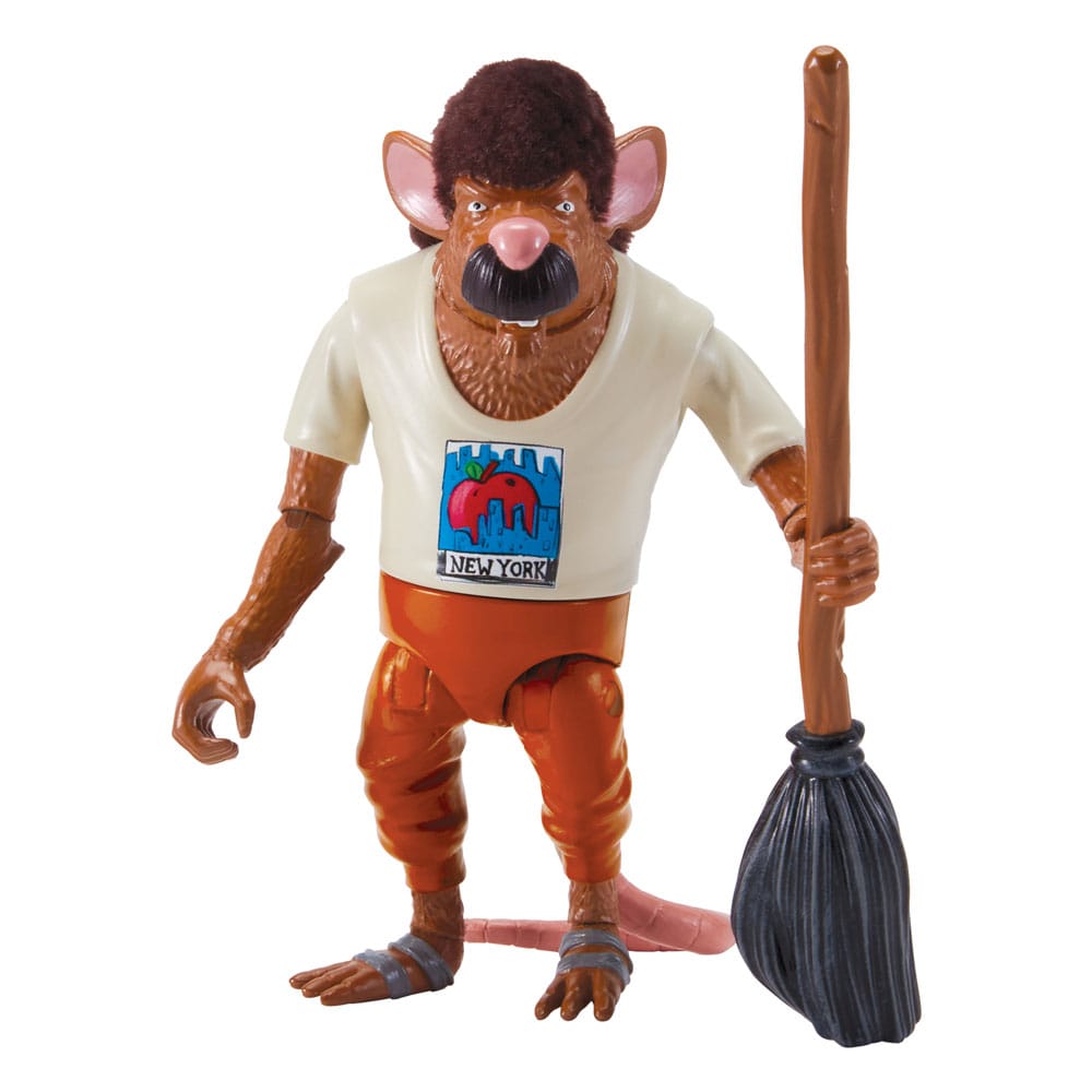 Young splinter teenage mutant ninja turtles mutant mayhem. Splinter, antaño una rata mutante, se convierte en padre soltero de cuatro tortugas mutantes. Para proteger a su familia, se enseña a sí mismo y a sus hijos el camino ninja a través de tutoriales en línea. Pronto quieren salir de las alcantarillas para salvar la ciudad. La figura de splinter de 11,4 cm de altura de mutant mayhem es posable, hace juego con el diseño de la película y viene con una escoba y un tocadiscos.