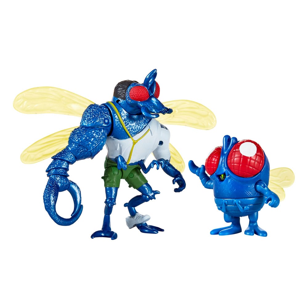 Super flies fly guy & small fry teenage mutant ninja turtles mutant mayhem. El científico renegado baxter stockman creó una familia de minimutantes, pero el tcri destruyó su laboratorio. Super fly rescató a sus hermanos y planeó la venganza. 15 años después, cuatro enemigos deben detenerle antes de que nueva york se llene de mutantes. Las figuras de 11,5 cm de super fly y 6,5 cm de super fly para niños de mutant mayhem coinciden con el diseño de la película y vienen con el blaster de super fly y el frasco de ooze en un llamativo embalaje.