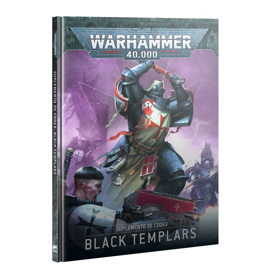 Codex supplement: black templars (español) warhammer 40000. Los templarios negros son un capítulo de marines espaciales que libra fanáticas cruzadas consagradas a exterminar a los incontables enemigos de la humanidad. Adoran al emperador no solo por ser el señor de la humanidad sino también como dios, en el sentido más literal de la palabra. En su nombre, toman juramentos inquebrantables para erradicar a sus enemigos más odiados. La suya es una cruzada interminable, que libran con espadas sagradas, virotes, fuego purificador, tanques y cañoneras cubiertos de escrituras sagradas, y la furia de su fe inquebrantable. El suplemento de codex: black templars es un libro esencial para coleccionistas afanados por emprender una cruzada y conquistar la galaxia en nombre del dios emperador. Está repleto de épicas ilustraciones, fascinante material de trasfondo, fotografías inspiradoras y las reglas que necesitas para crucificar a tus enemigos en warhammer 40,000. Dentro encontrarás hojas de datos, destacamentos, reglas para el formato narrativo cruzada y una sección independiente de patrulla para jugar partidas tácticas y disputadas con tu colección. Este libro te ayudará a difundir la fe en el dios emperador, sea cual sea tu forma de coleccionar, pintar y jugar con los templarios negros.