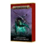 WARSCROLL CARDS: NIGHTHAUNT (ESPAÑOL) WARHAMMER AGE OF SIGMAR. Las Noctánimas, espíritus malditos moldeados por la malicia de Nagash, son una plaga para los vivos. Moran en tierras donde pesa el toque de la muerte y existen solo para atormentar a la humanidad y extender el miedo por los reinos. Avanzan en hordas aullantes armadas con hojas de hierro funerario para cosechar las almas de los vivos con abandono frenético. Este set de 42 tarjetas te ayudará a llevar un seguimiento de tus Noctánimas en partidas de Warhammer Age of Sigmar. Hay tarjetas de unidad individuales para cada unidad, manifestación y elemento de terreno de facción, con sus perfiles, equipo, opciones y habilidades especiales. Son la forma ideal de consultar fácilmente la información clave en el fragor de la batalla. También encontrarás dos conjuntos de tarjetas de unidad especiales para partidas de Punta de lanza.