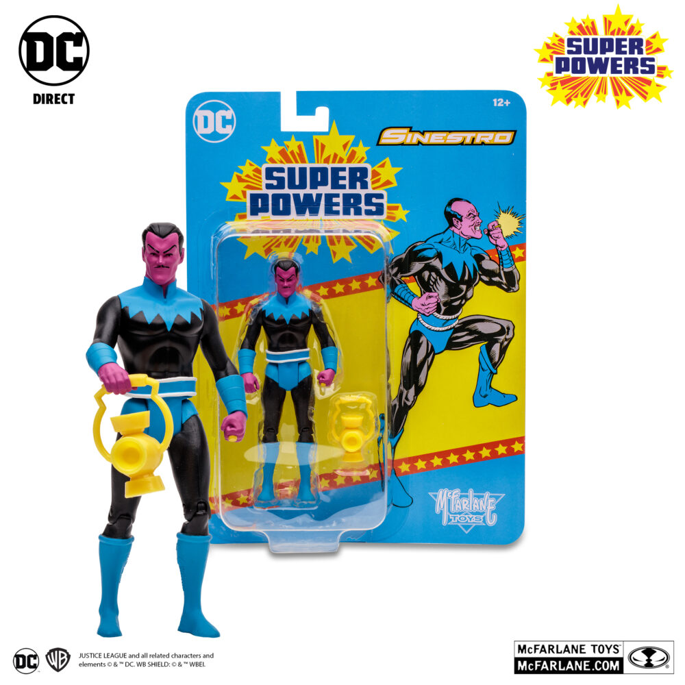 Siniestro (super powers). Originario del planeta korugar, sinestro fue en su día el green lantern del sector 1417 y rápidamente se ganó el reconocimiento del cuerpo por su capacidad para mantener el orden en su sector. Sin embargo, la paz tuvo un precio. La determinación de sinestro por preservar el orden le llevó a actuar más como un dictador que como un protector. No fue hasta que el nuevo recluta hal jordan se enteró de los métodos de sinestro que se informó a los guardianes y sinestro fue expulsado del cuerpo. Firme en su creencia en la superioridad moral y en los métodos para mantener el orden, sinestro formó el cuerpo sinestro, aprovechando la energía amarilla del miedo, no solo para combatir a los guardianes, a quienes considera el principal obstáculo en el camino hacia la paz intergaláctica, sino también para fortalecer al cuerpo de linternas verdes.