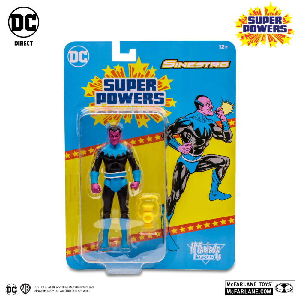 Siniestro (super powers). Originario del planeta korugar, sinestro fue en su día el green lantern del sector 1417 y rápidamente se ganó el reconocimiento del cuerpo por su capacidad para mantener el orden en su sector. Sin embargo, la paz tuvo un precio. La determinación de sinestro por preservar el orden le llevó a actuar más como un dictador que como un protector. No fue hasta que el nuevo recluta hal jordan se enteró de los métodos de sinestro que se informó a los guardianes y sinestro fue expulsado del cuerpo. Firme en su creencia en la superioridad moral y en los métodos para mantener el orden, sinestro formó el cuerpo sinestro, aprovechando la energía amarilla del miedo, no solo para combatir a los guardianes, a quienes considera el principal obstáculo en el camino hacia la paz intergaláctica, sino también para fortalecer al cuerpo de linternas verdes.