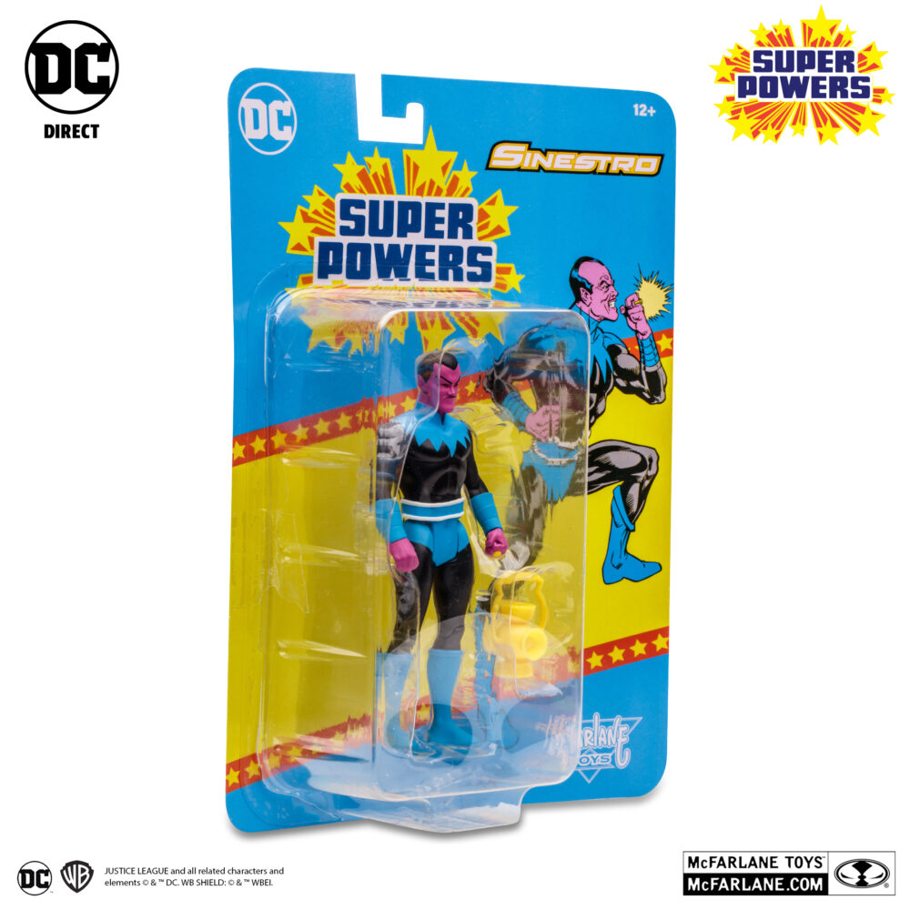 Siniestro (super powers). Originario del planeta korugar, sinestro fue en su día el green lantern del sector 1417 y rápidamente se ganó el reconocimiento del cuerpo por su capacidad para mantener el orden en su sector. Sin embargo, la paz tuvo un precio. La determinación de sinestro por preservar el orden le llevó a actuar más como un dictador que como un protector. No fue hasta que el nuevo recluta hal jordan se enteró de los métodos de sinestro que se informó a los guardianes y sinestro fue expulsado del cuerpo. Firme en su creencia en la superioridad moral y en los métodos para mantener el orden, sinestro formó el cuerpo sinestro, aprovechando la energía amarilla del miedo, no solo para combatir a los guardianes, a quienes considera el principal obstáculo en el camino hacia la paz intergaláctica, sino también para fortalecer al cuerpo de linternas verdes.